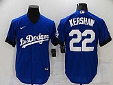 Dodgers 22 Clayton Kershaw Royal 2021 City Connect Cool Base Jersey,baseball caps,new era cap wholesale,wholesale hats